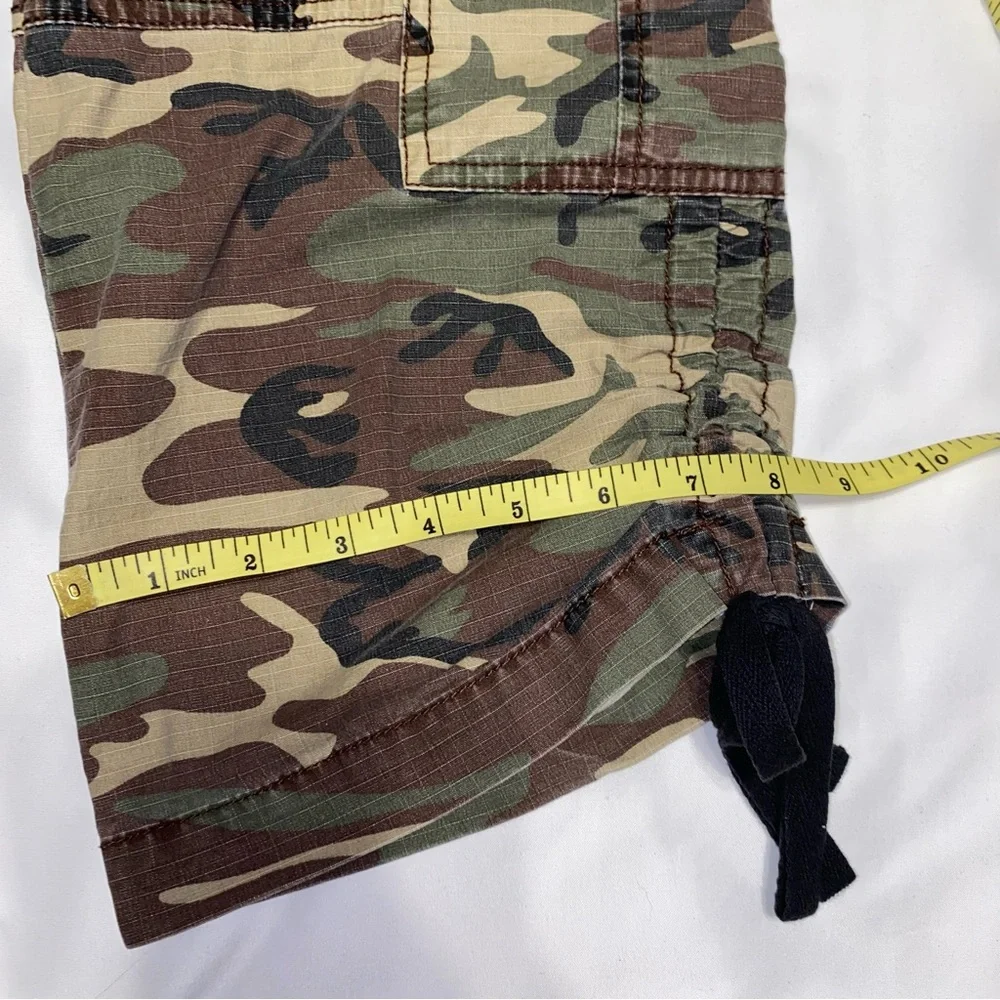 GLO jeans Women's Camo Cargo Capris - Green/Brown/Black - Picture 12 of 14
